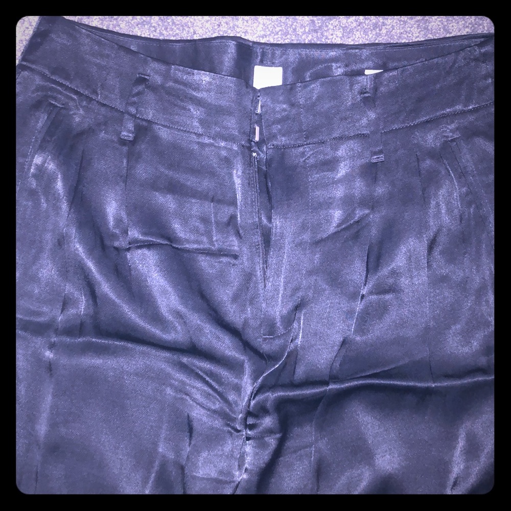 Gap - Silk Black Drapey Trouser Pant